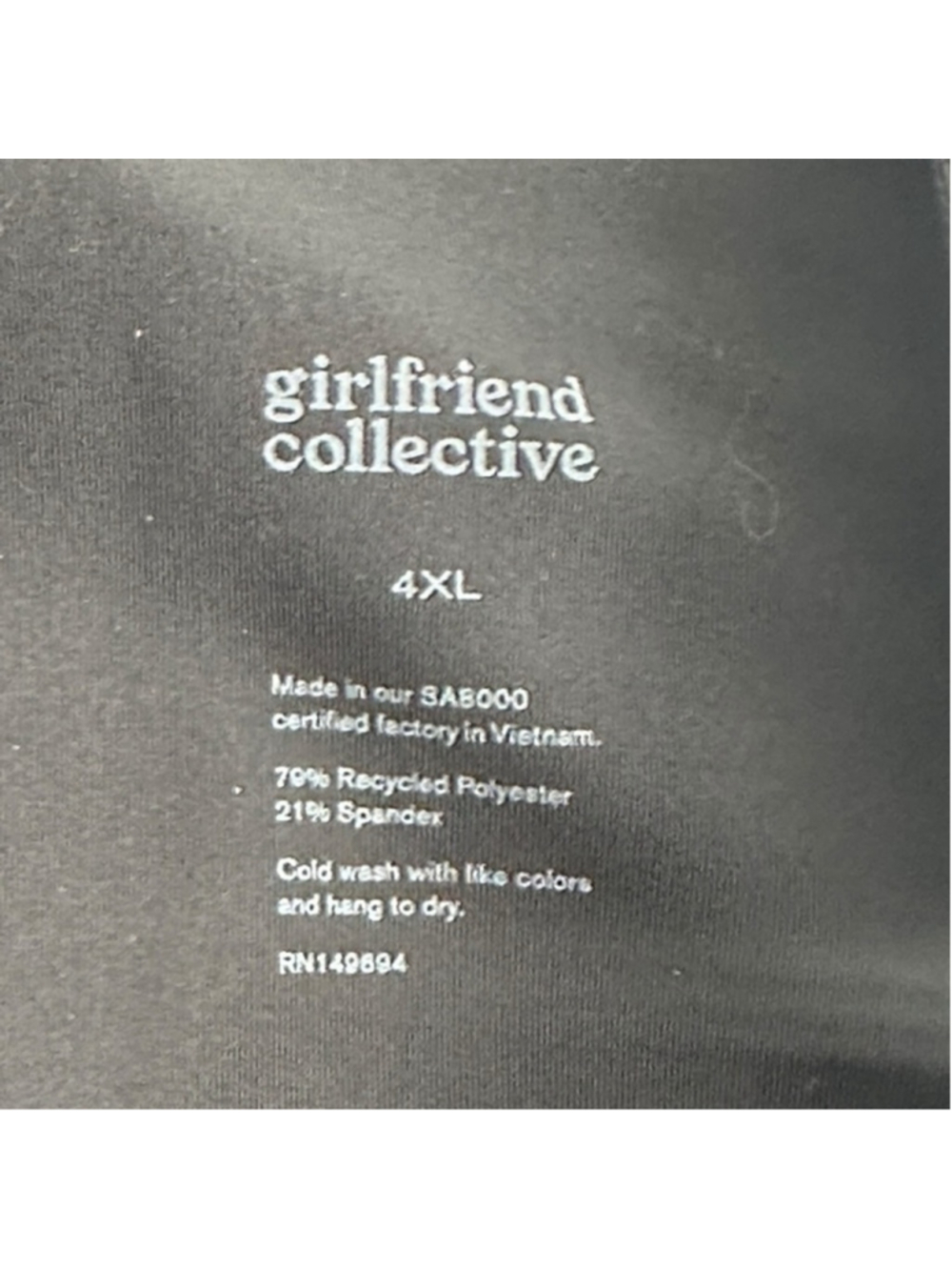 Girlfriend Collective Leggings Black workout active wear sz 4xl - Picture 10 of 12